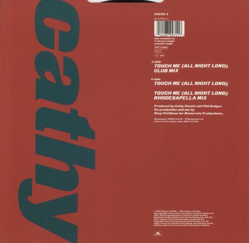 Cathy Dennis Touch Me (All Night Long) UK 12